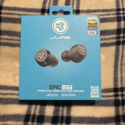 JLab Epic Lab Edition Wireless Earbuds. Less than 10 hours of use.