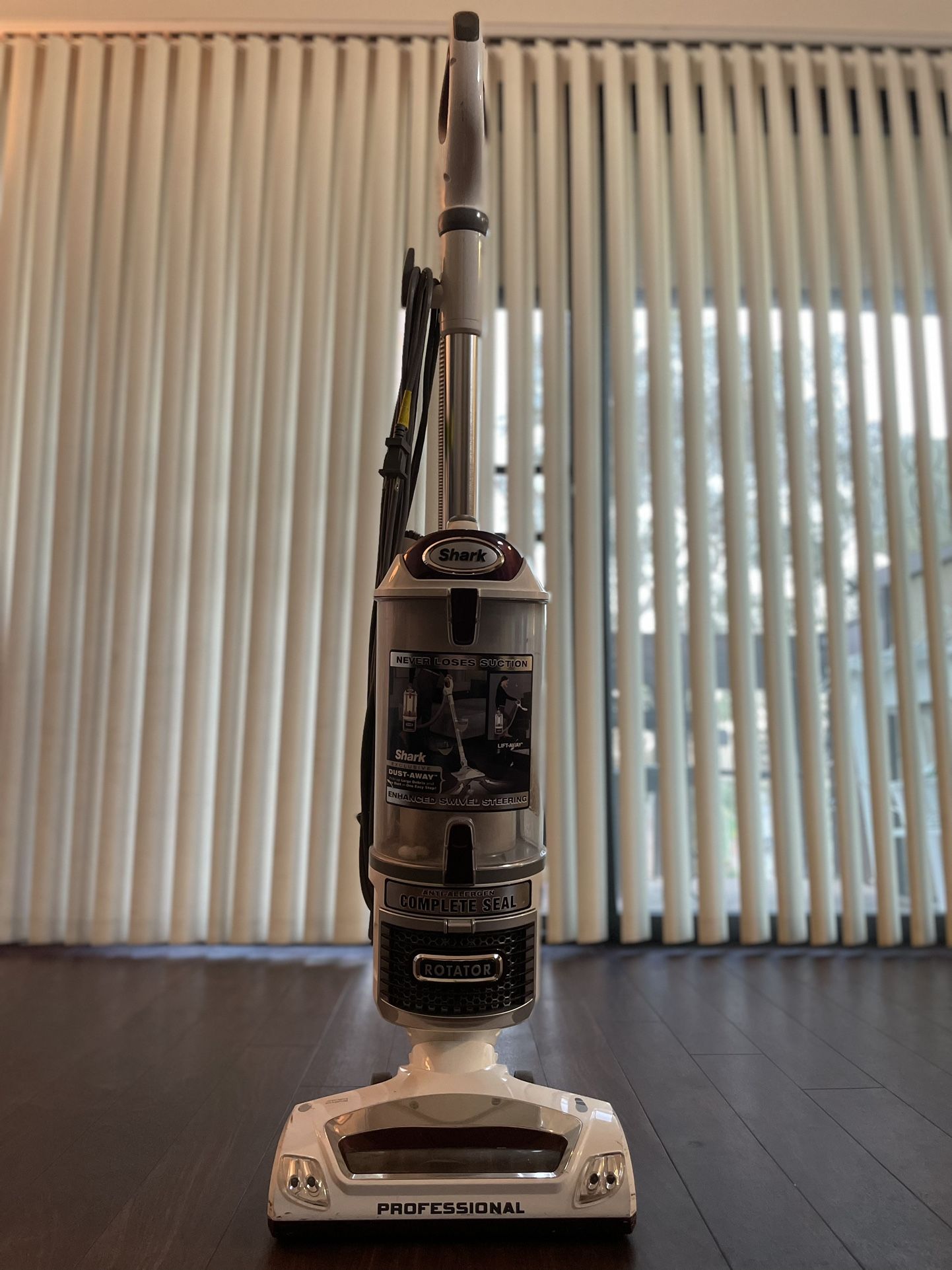 Shark UV560 Rotator Professional Lift-Away Upright Vacuum with HEPA Filter, Swivel Steering, LED Headlights, Wide Upholstery Tool, Dusting Brush
