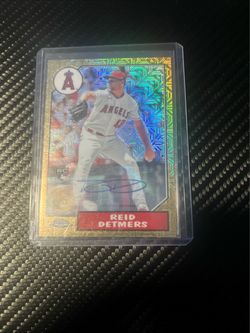 Reid Detmers Topps Chrome 1987 RC Auto Angels