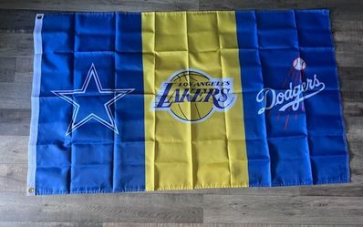 Cowboys Lakers Dodgers flag