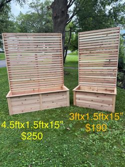 Planter box with Trellis/Privacy Screen