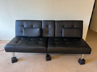 Futon couch & ottoman