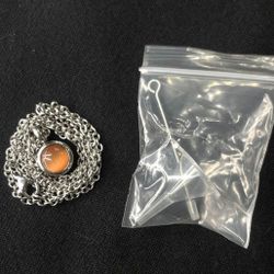 Cat Eye Urn Necklace – Memorial Ashes Necklace – Cremation Jewelry for Pets or Loved Ones