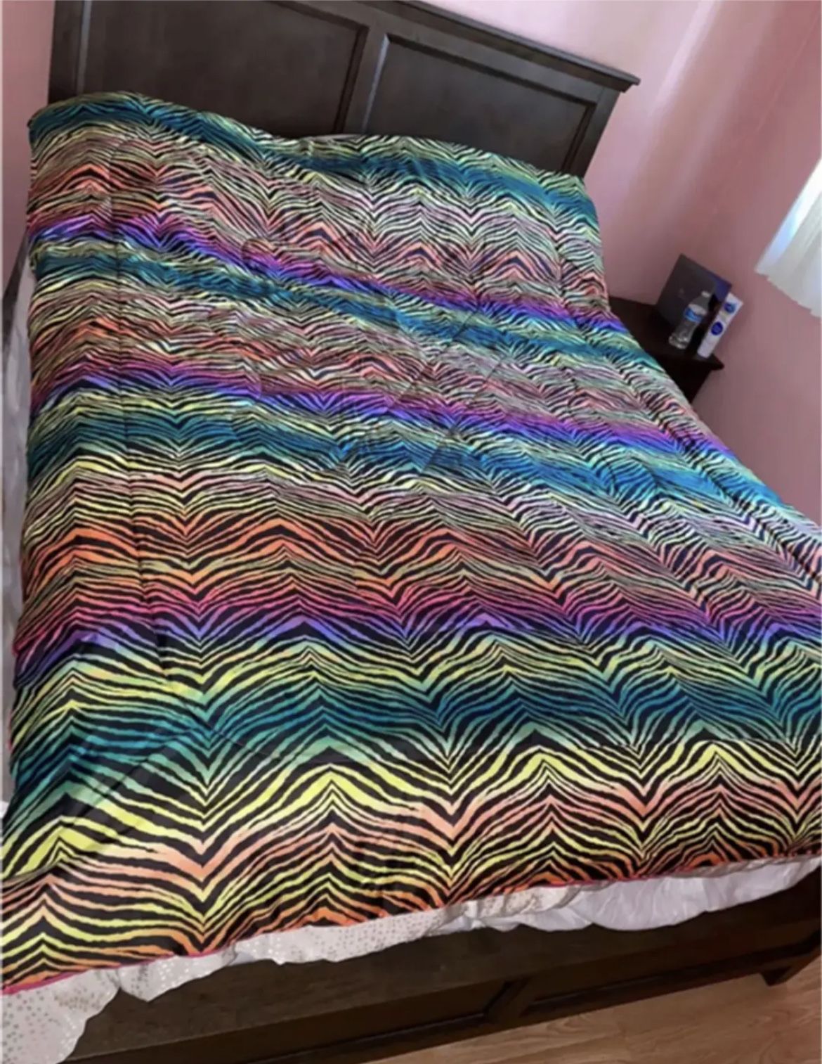 Zebra print comforter twin size 1 pillow case