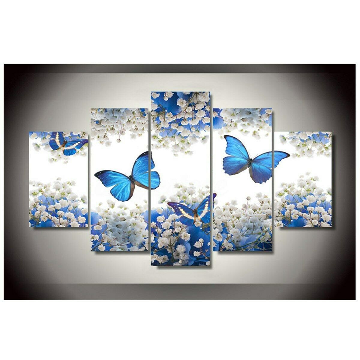 NEW Wall Art Blue Butterfly Canvas Painting for Home decoration bedroom living room Hallway office
