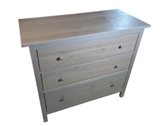 Three Drawer Wood IKEA Dresser (Grey Gray Stain)
