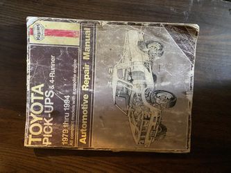 Haynes Toyota Pickups And 4 Runner 1(contact info removed) Automotive Repair Manual