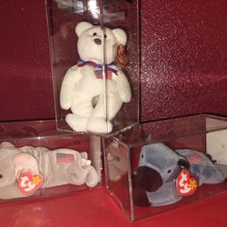 RARE * AUTHENTICATED * Righty - Lefty - Libearty * Beanie Babies 