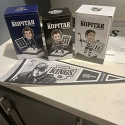 Anze Kopitar Bobbleheads And Retirement Pennant