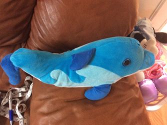 Blue dolphin plushie