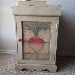 Vintage Rustic Wooden Accent Cabinet / Side Table