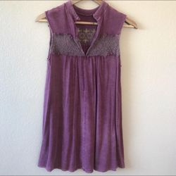 Purple mineral wash blouse
