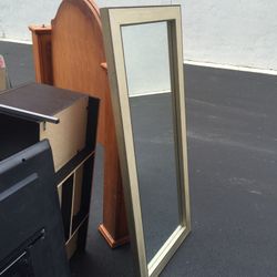 Gold framed mirror. Very heavy duty!