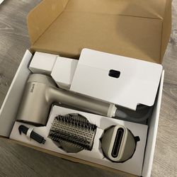 Shark HD112Hair Blow Dryer HyperAIR Ionic Hair Dryer with 2-in-1 Concentrator and Styling Attachments, Auto Presets, Rotatable Hot Air Brush, No Heat 