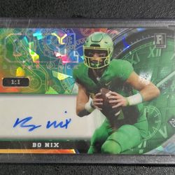 1of1 Bo Nix Wild Card Auto 