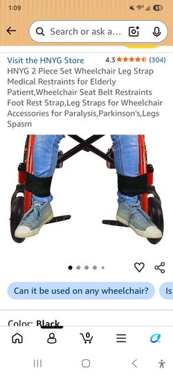 Wheelchair leg straps