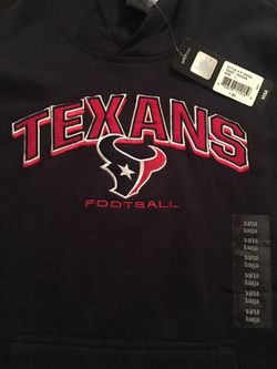 Brand new NFL TEXANS HOODIE BOYS SZ L