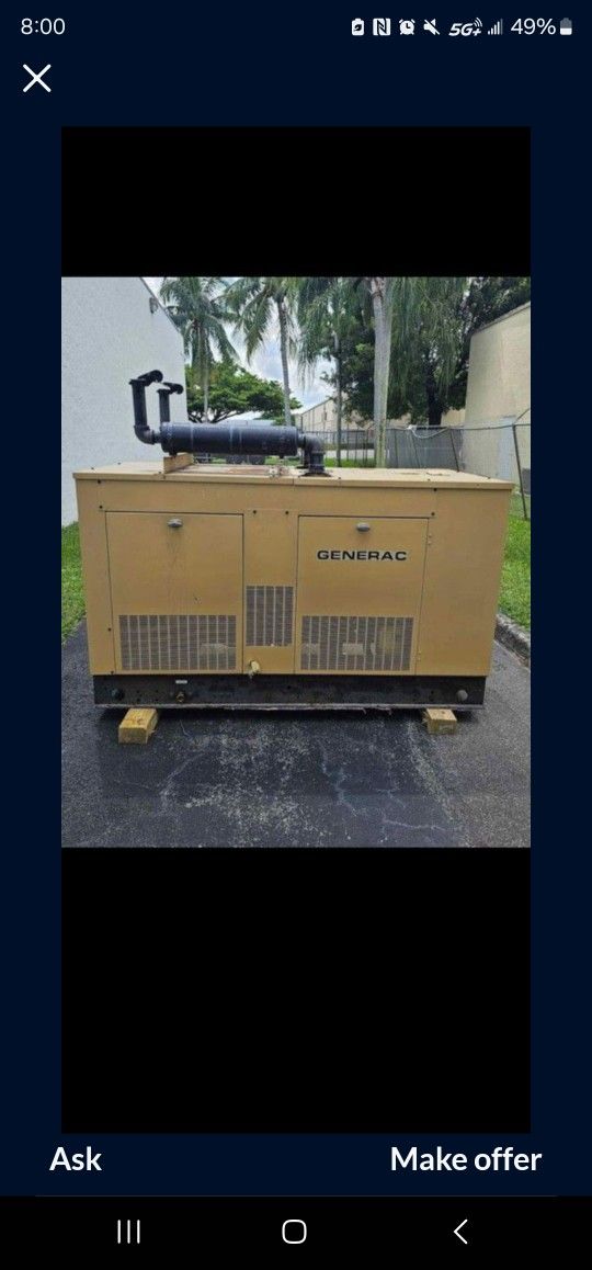 Generac 40kw 3 Phase Generator Natural Gas Working