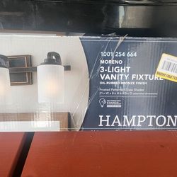 New 3 Light Vanity Hampton Bay