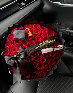 Graduation rose bouquet