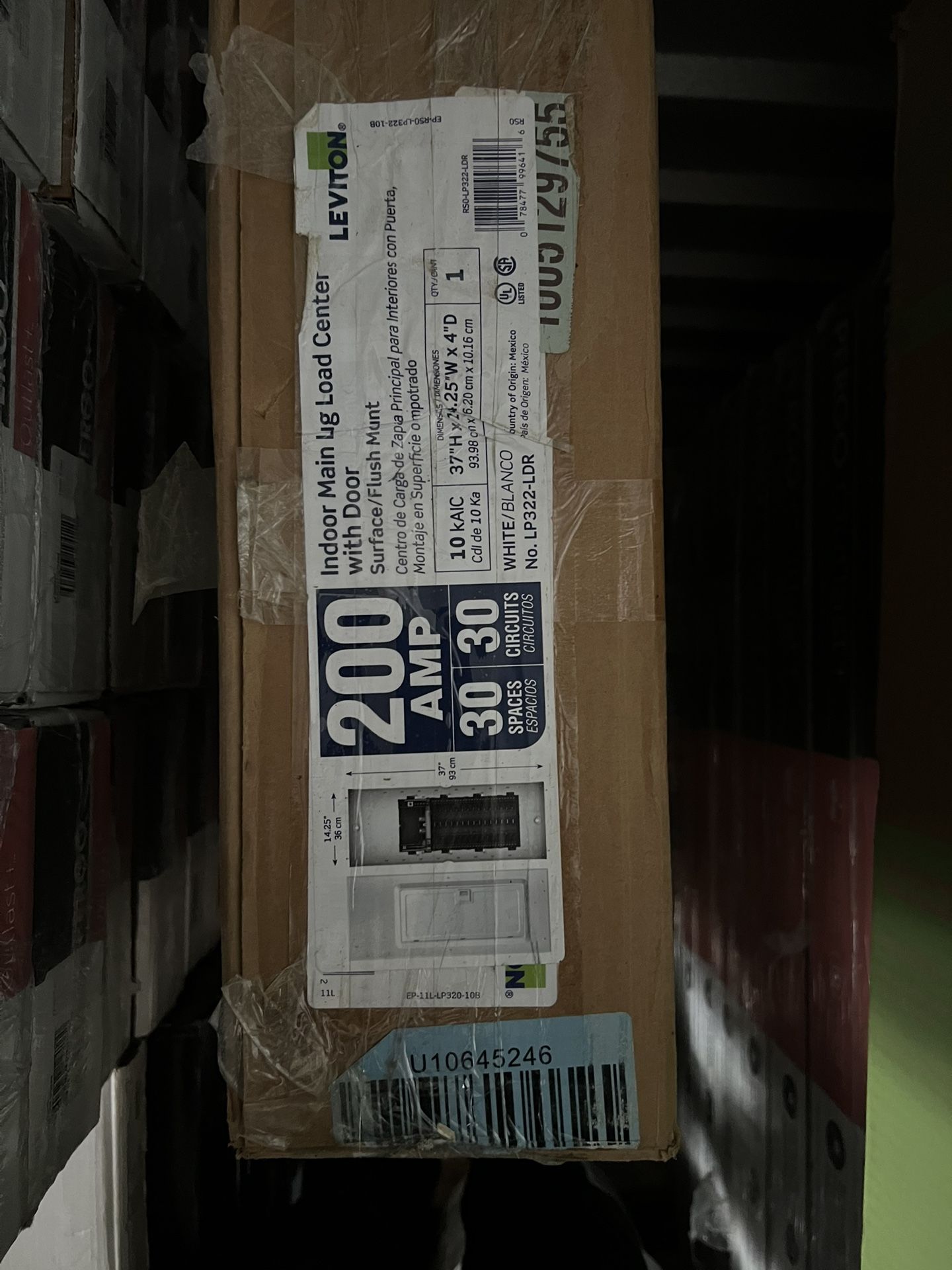 LEVITON 200 AMP 30 Space 30 Circuit Indoor Load Center With Main Lugs