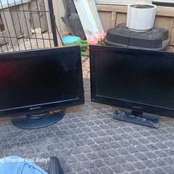 Two 19 Inch Flat-screen Tvs 