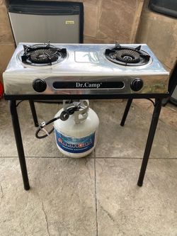 Propane Double Stove with Stand and Tank