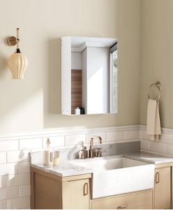 Bathroom Medicine Cabinet With Mirror Door 15”x26” Glacier bay