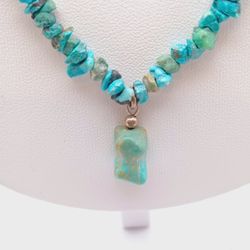 Necklace TURQUOISE nugget 18 in