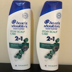 2pack Head and Shoulders 2 in 1 Dandruff Shampoo and Conditioner, Itchy Scalp Care 12.5 oz