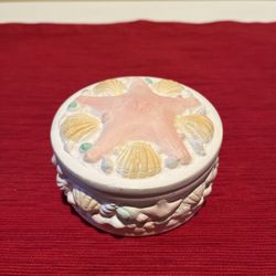 Ceramic Seashell Trinket Box