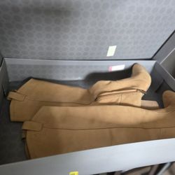 Louise Et Cie Kiernan Western Block Heel Sleek Boot Leather Tan 6 M / 36