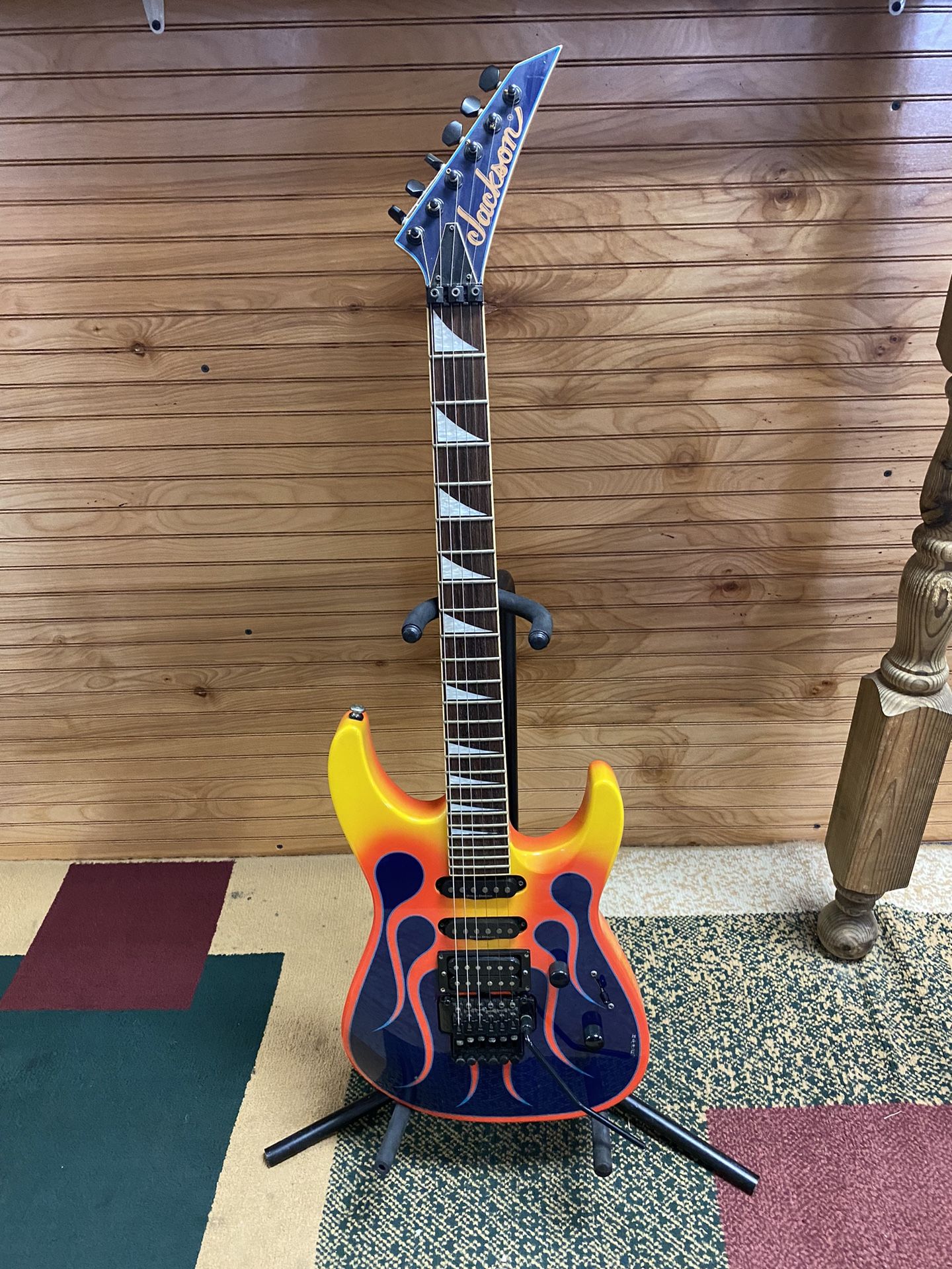 Jackson Dinky 2 Hot Rod Custom 2003 Flame painted hotrod & Navy blue electric Guitar