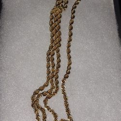 14k Gold Rope Chain 18inches 