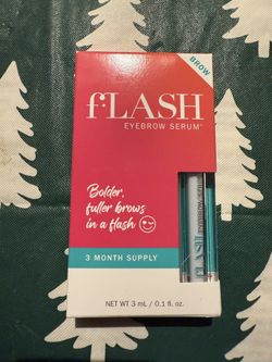 fLASH Eyebrow Serum for Growing Bolder, Fuller, Thicker-looking Brows in 4-6 Weeks - USA Made, Conditions Hair Follicles, Safe for Sensitive Skin, Cru