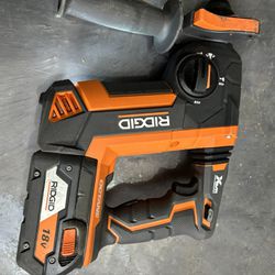 Used RIDGID 18V Brushless Cordless 1 in. SDS-Plus Rotary Hammer With 4.0 Battery