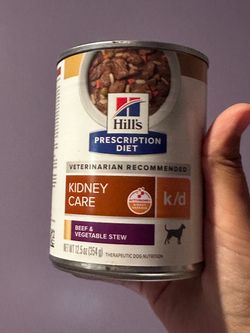 Kidney Care Hills Dog Food K/D - 6 cans total