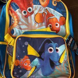 New Disney Finding Nemo Dory Backpack and lunch bag set
