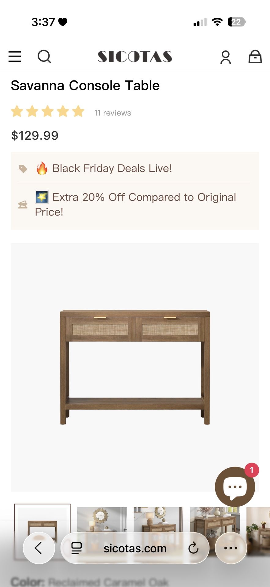 Sicotas Savanna Console Table