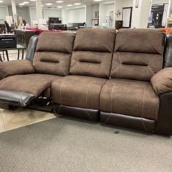 Earhart Chestnut Reclining Sofa