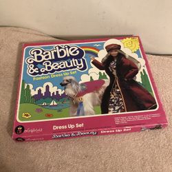 Vintage 1981 Barbie & Beauty Dress Up Set #2363  Unused Colorforms 