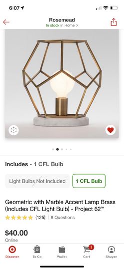 Target Geometric Accent Lamp With Bulb