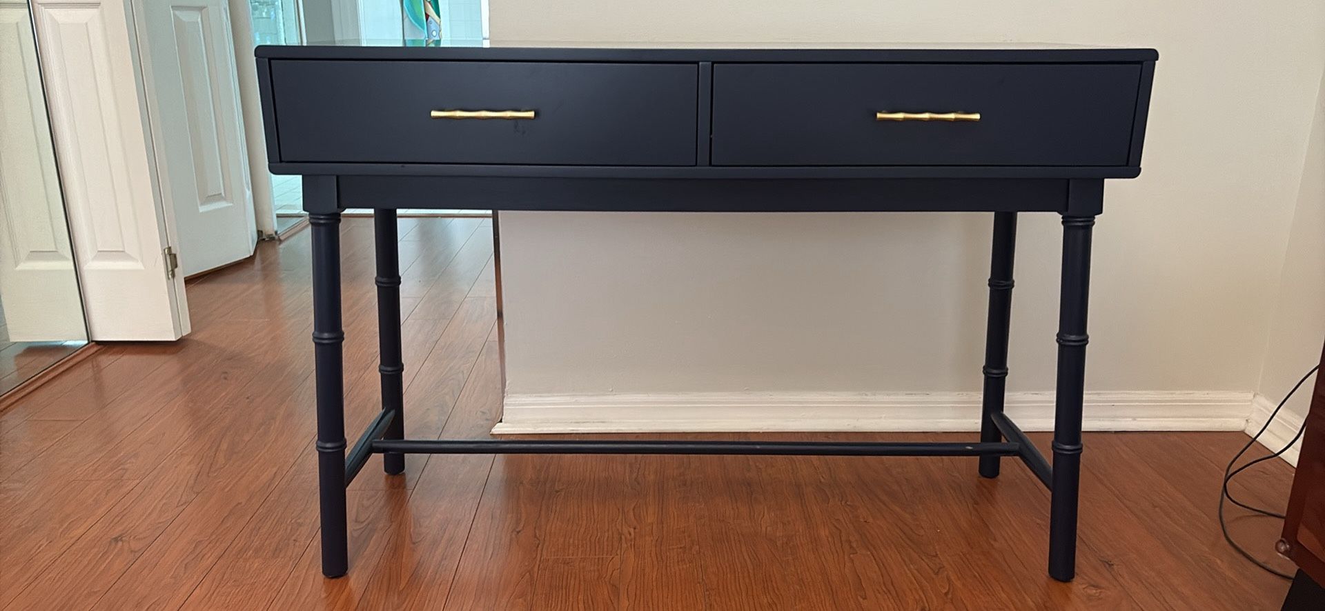 Classic Console Table With Drawers (navy Blue) 44"W x 15"D x 29.5"H