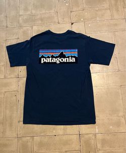 Patagonia mountain graphic navy tshirt size small regular fit
