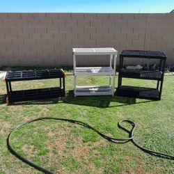 2 Or 3 Tier Plastic Utility Shelving Units Garage Shelves $17-$35 Each See All Photos 