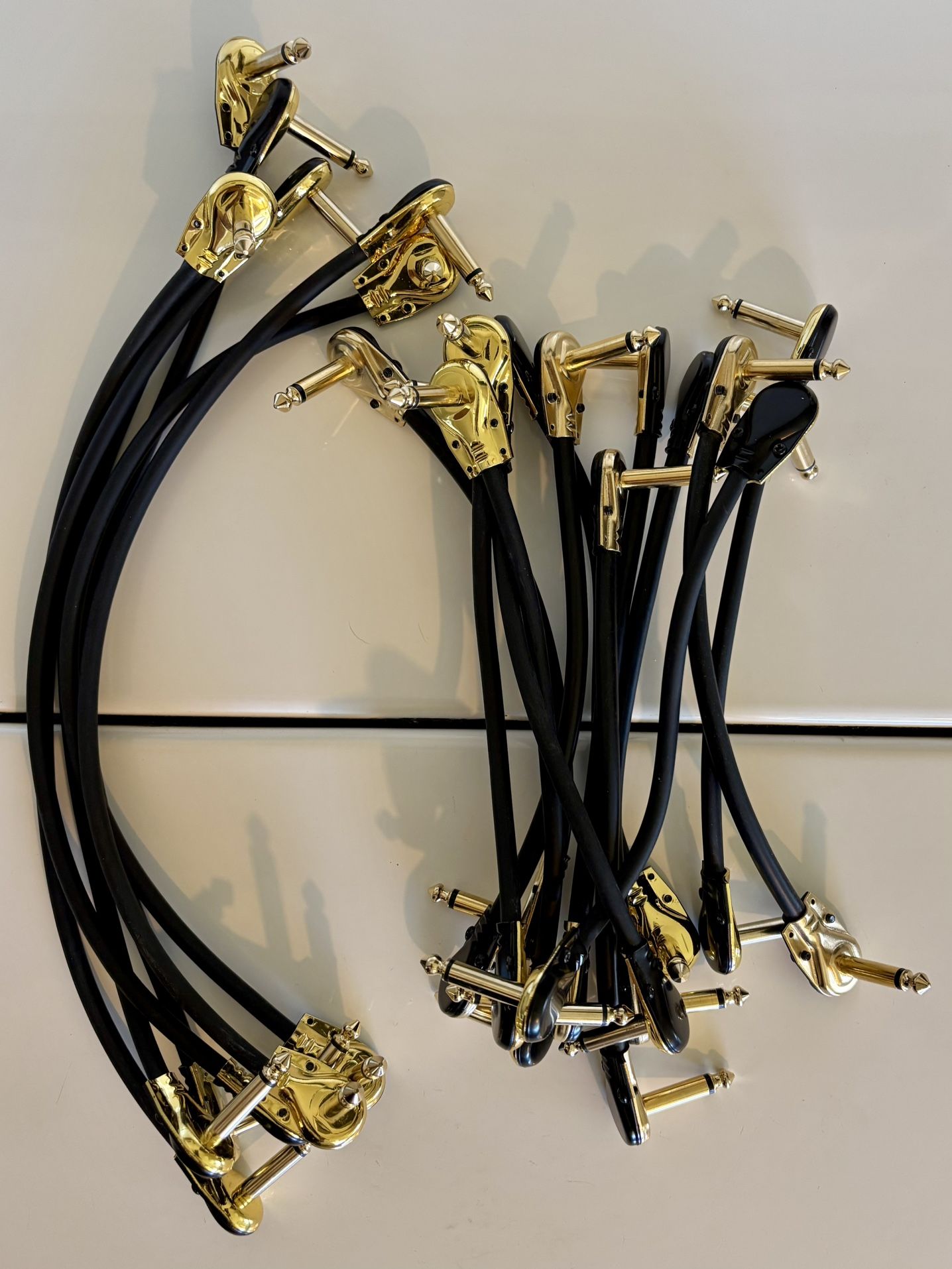 18 New Gold Plated 1/4 Inch Patch Cables