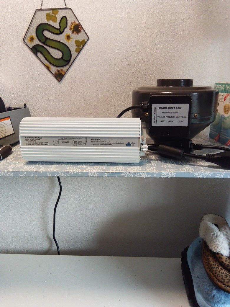 Inline Duct Fan And Electronic Ballast For Growing