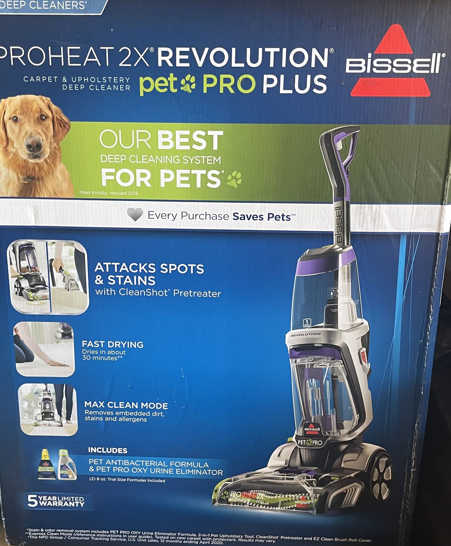 Bissell ProHeat 2X Revolution Max Clean Pet Pro plus