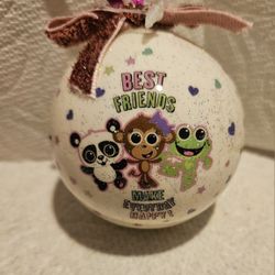 CHRISTMAS " JUSTICE BEST FRIENDS"   SPHERE  ORNAMENT  DECORATION  
