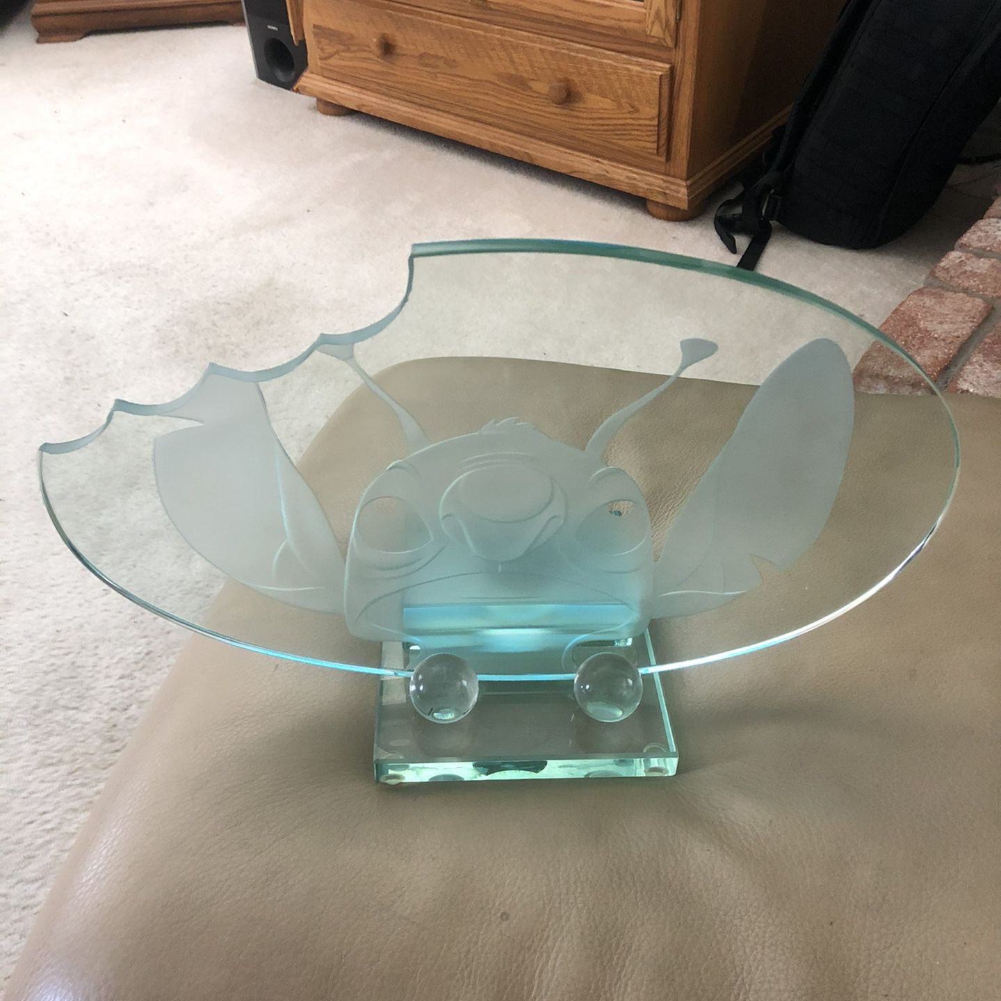 Disney Stitch Glass Sculpture